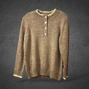 Marled Knit Multicolor Prep Cottagecore Grampacore Hamptons Sandy-Beach Sweater